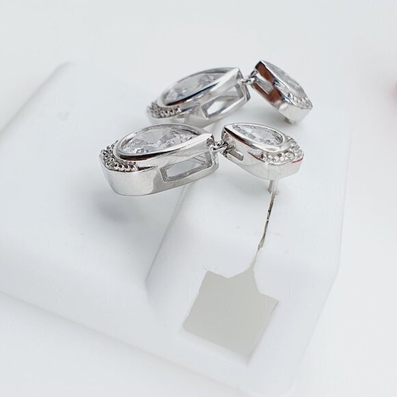 "925 Sterling Silver Cubic Zirconia Earrings, U19254678 - Picture 10 of 11